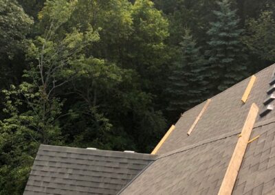 photo of roofing installation process