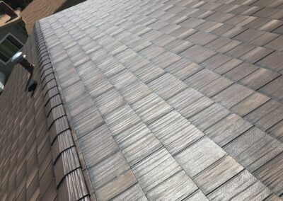 metal shingles installed on roof