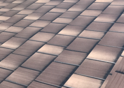 completed steel shake roof