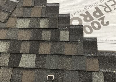 installation of new shingles