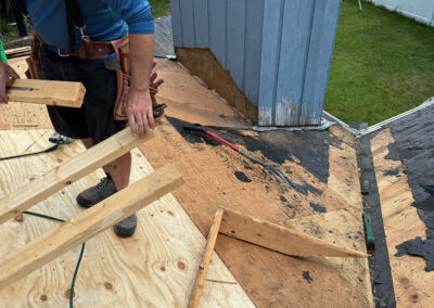 installation of new roof decking